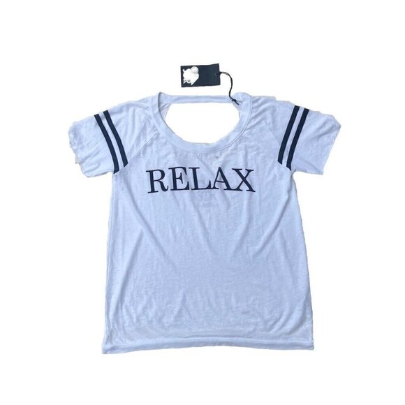 Chaser Women Crew Neck Cut out RELAX T-Shirt Size S - Picture 9 of 16